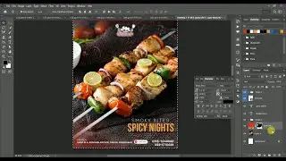 Tikka Boti Poster Design in Photoshop | Instagram & Facebook Creative Food Ads Tutorial Video 2025