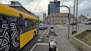 POV Cycling Aarhus - Freezing -1&deg;C Ride Home | Wind Chill -12&deg;C!