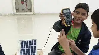 Solar panel voltage check using digital multimeter
