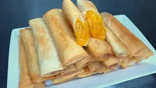 Alternative na Paraan sa Pag-gawa ng PEACH MANGO PIE ALA JOLLIBEE,Peach Mango Spring Rolls Ang Sarap