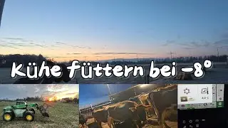 K&uuml;he f&uuml;ttern bei  8&deg; John Deere  I BIO Farm Vlog #34