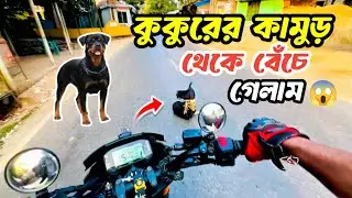 I narrowly escaped a dog bite! 😱 | Dog Attack during Motovlog | Pronoy Official