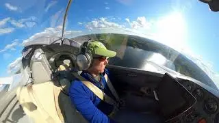 Departure from 0B5 in CozyIII Experimental aircraft