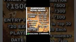 . 🔥 BGMI Tournament | Entry Fee ₹20 | Win Cash Prizes 🏆#bgmiwinner #indiangamingleague #bgmi