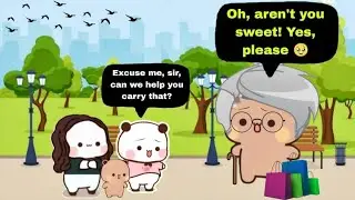 Passing Kindness Forward  How Ruby, Leo & Luna Helped an Elderly Gentleman 👴❤️✨ Bubu Dudu stories