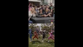 Surprise FLASH MOB?! 🤯 Mighty Morphin Power Rangers: Once & Always #shorts