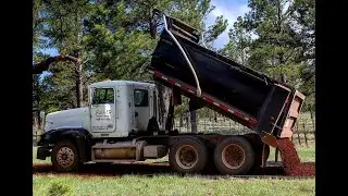 Making A Gravel Driveway From Scratch! (Dropping 49 Yards Of Rock!)