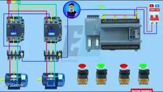 Siemens S7-200: Sequential Motor Start & Reverse Stop PLC wiring Tutorial | PLC control circuit#shor