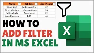 How to Add Filter in Excel