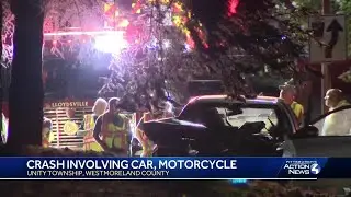 Crash involving car, motorcycle at busy Westmoreland County intersection