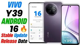 🚀Vivo Y39 Funtouch OS 16 Android 16 Update Official Release Date | Vivo Funtouch OS 16 Update News😊