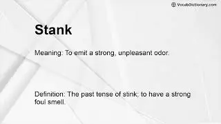 Stank Meaning