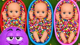 5 Minutes of Satisfying Fun 3 Rainbow Bathtubs of Gems & Magic Slime Cutting | Satisfying Video