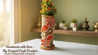 Don't Throw Away Old Clothes! ♻️ Amazing DIY Jute Rope Flower Vase #viralvideo #recycledart #diy 