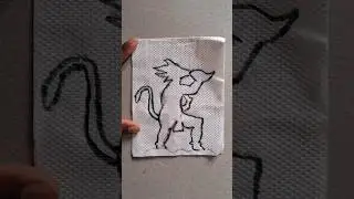 #Hanuman jee drawing on tissue paper🙏 #drawing on tissue paper 😈😮 #tissue paper art #viral #shorts