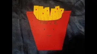 A cute gift from daughter to father on father's day! French fries gift ideas! |#frenchfries |#father