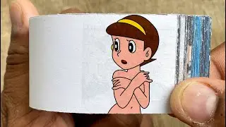 Doraemon Cartoon Flipbook #260 | Nobita Saw Shizuka Bathing Flip Book | Flip Book Artist 2025