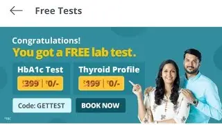 Free Lab Test --- Pharmaeasy ... Wwooowww ❤️❤️👍