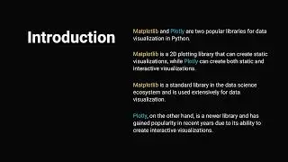 Welcome to Matplotlib  and Plotly
