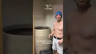 Ice bath in ice barrel #wimhof #icebarrel #icebathchallenge #cold #coldwatertherapy #yotb