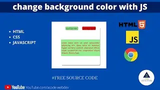 change background color on button click | change style with javascript | HTML CSS JS | Acode |