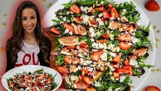 STRAWBERRY, FETA, FIG & PINE NUT SALAD - VALENTINE'S INSPIRED!! ❤️ Perfect all year round!