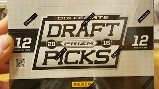 2016 Panini Prizm Collegiate Draft Pick Football Hobby Box. 5 Autos per Box