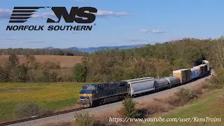 Heritage Duo! NS 8103 N&W leads train 12Z, with NS 4851 TAG as DPU, near Stuarts Draft, VA