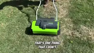 Rénovation de pelouse – Déchaumeuse électrique Greenworks de 14 pi en action !
