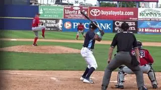 Blue Rocks Jecksson Flores vs Red Sox reliever Logan Boyd