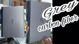 Wrapping laptop with grey carbon fiber [D-TECH]
