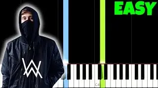 Alan Walker - Tired [Easy Piano Tutorial] (Synthesia/Sheet Music)