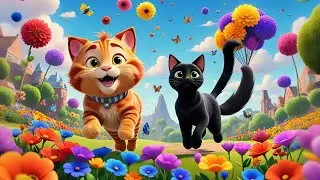 Three Purring Cats Nap on the Rug | Cozy Cat Song for Kids | Nursery Rhymes and Baby Songs