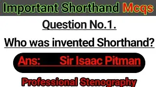 Most Important MCQs of Shorthand || Stenotypist, Stenographer Test ||
