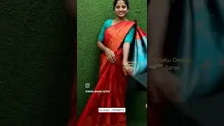 Eternal Elegance: Red with Green Pallaku Design Saree ❤️🍃 #TraditionalElegance #saree  #SareeLove