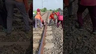 Track leveling for smooth movement of train #shorts #trending
