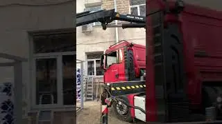 Late in the evening Man is doing some crane work #crane #man #transport #generator #chișinău #fyp