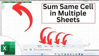 How to Sum Same Cell in Multiple Sheets in Excel | AutoSum Across Worksheets