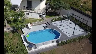 Installazione piscina seminterrata
