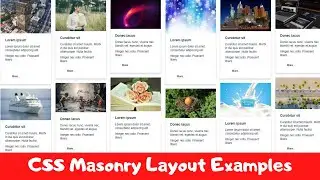 CSS Masonry Layout Examples Using Html and Css | Css Masonary Layout | practical program