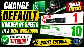 Change the default number of sheets in a new workbook - Excel Tutorial 2020
