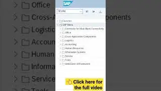 SAP Gui Intro: Use the command box
