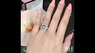 W0858   1 50ct   Sapphire Engagement Ring   SH Jewellery   modelled