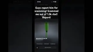 Scammer please report #fyp #scammer #roblox @Roblox #scam #report BRAINR0TST3AL3R