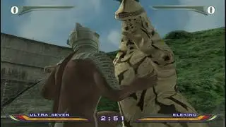 Ultraman Seven vs Eleking (Ultraman Fighting Evolution Rebith ) GamePlay