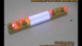 4er-Rundumleuchtbalken orange, m.integrierter Elektronik. Fechtner-Modellbau