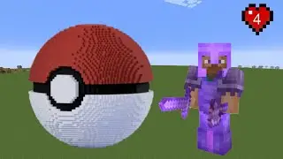 I Built a Massive Pokeball in Superflat 