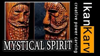 HOW TO CARVE A WOOD SPIRIT FOR BEGINNERS - REDWOOD - DREMEL FLEX SHAFT - CARVING WITH KUTZALL BURRS