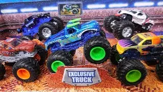 2018 Monster Jam Smash Up Stadium 5 Pack с эксклюзивным грузовиком El Toro Loco Monster Truck