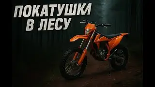 Эндуро. Крадемся по лесу. На перегонки с конем.